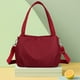 thumbnail image 3 of Bolsa de mensajero, gran capacidad, bolso casual de hombro, adecuado para viajar, fitness, compras, cruzado, Burdeos, 3 of 7