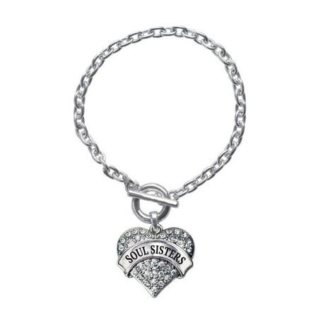 - Soul Sisters Pave Heart Toggle Bracelet