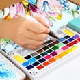 thumbnail image 4 of Matsuzay Carcasa de plástico de 24 colores, acuarela sólida, niños, estudiantes, principiantes, dibujo, aprendizaje, pintura de repuesto portátil con pinturas, 4 of 6