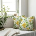 thumbnail image 2 of Yellow Lemon Pillow Covers 20x20 Set of 2 Spring Fruit Leaves and Floral Pillow Case Green White Watercolor Decorative Throw Pillows Summer Pillowcase Square Cushion Cover Decor for Sofa Bed, 2 of 6