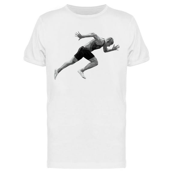 Sprinter Man Athlete T-Shirt Men -Image by Shutterstock, Male Medium