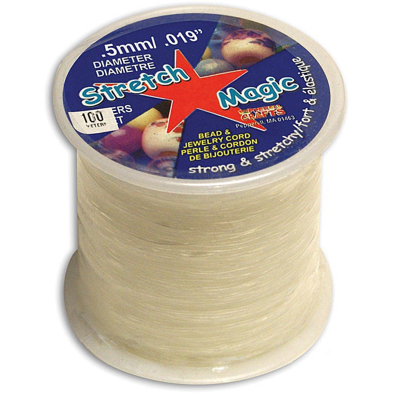 Stretch Magic Clear Jewelry Cord – 0.5mm X 10m Spool – Bead Stringing