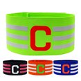 thumbnail image 1 of Brazalete de capitán de fútbol, ​​brazalete reutilizable, equipo de fútbol, ​​banda de capitán, brazalete deportivo portátil, 4 Uds., 1 of 3