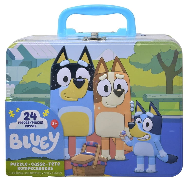 Bluey Tin Box Lunch Box Lunch Tin with 24 Pieces Puzzle - Walmart.com