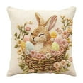 thumbnail image 2 of Hometravel Ultra Soft Easter Themed Pillow Cover, Short Plush Rabbit Design Cushion Case, Cozy Decorative Throw Pillow for Sofa, Festive Bedroom Accent Pillow for Home, 2 of 6