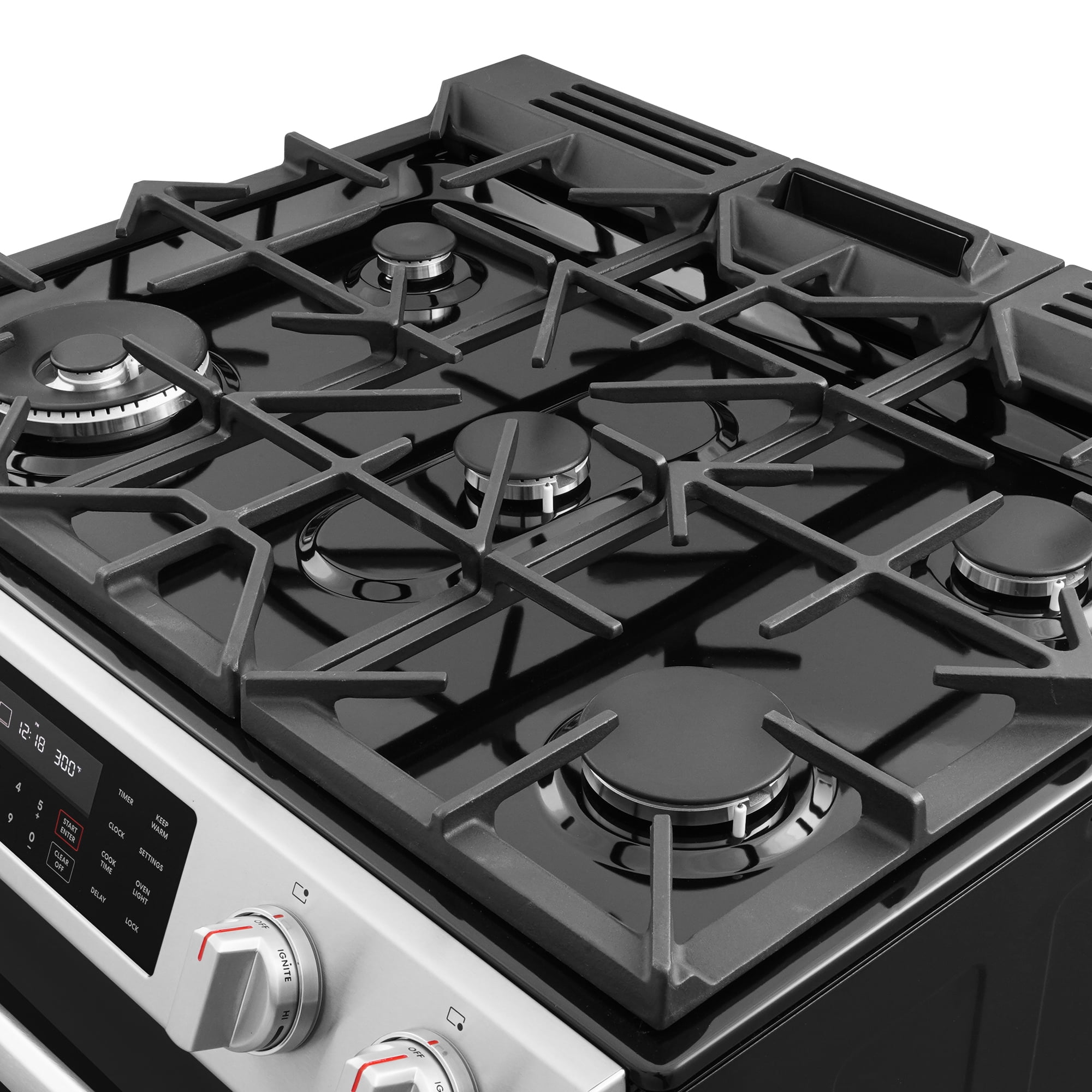 30 in Freestanding 6.1 cu ft Gas Range with 5 Sealed Burners in Stainless Steel