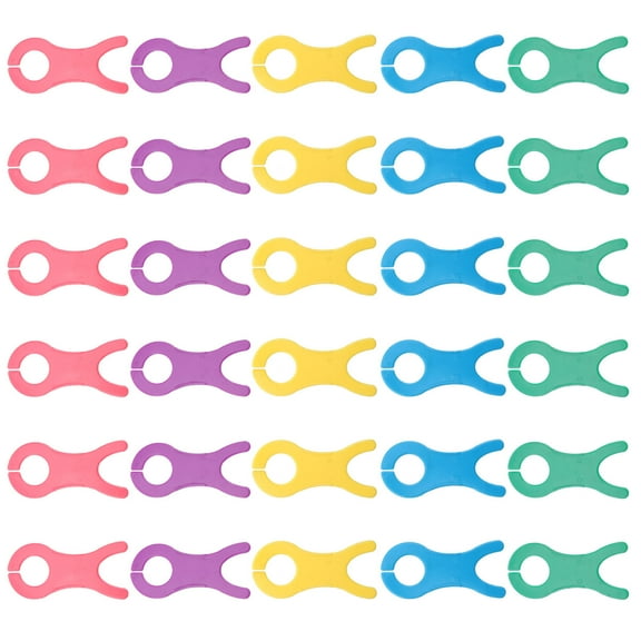 ROSENICE Yarn Bobbins for Knitting 30Pack to Prevent Thin Yarns from Tangling in Green Purple Yellow Red