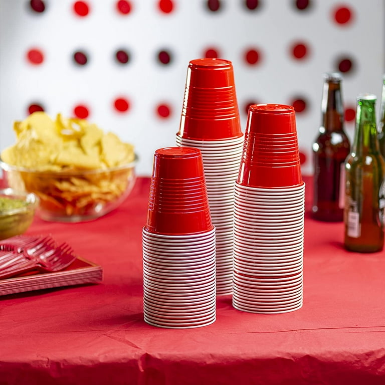 Disposable Party Plastic Cups 12 oz. Assorted Colors Drinking Cups