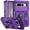 Purple, variant on Fashion Case with Holder Stander Kickstand Drop Resistant Shockproof Case For Google Pixel Fold