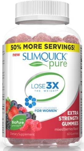 Slimquick Pure Weight Management Gummies, Mixed Berry, 60 Ct