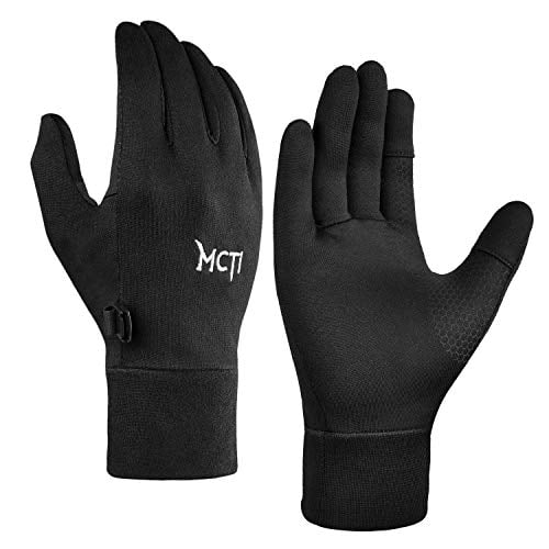 RonHill Mens Matrix Gloves Black Sports Running Breathable Lightweight