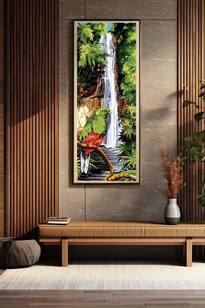 Needlepoint canvas for halfstitch without yarn Quetzal SE950.139 Seg De Paris Printed Tapestry Canvas