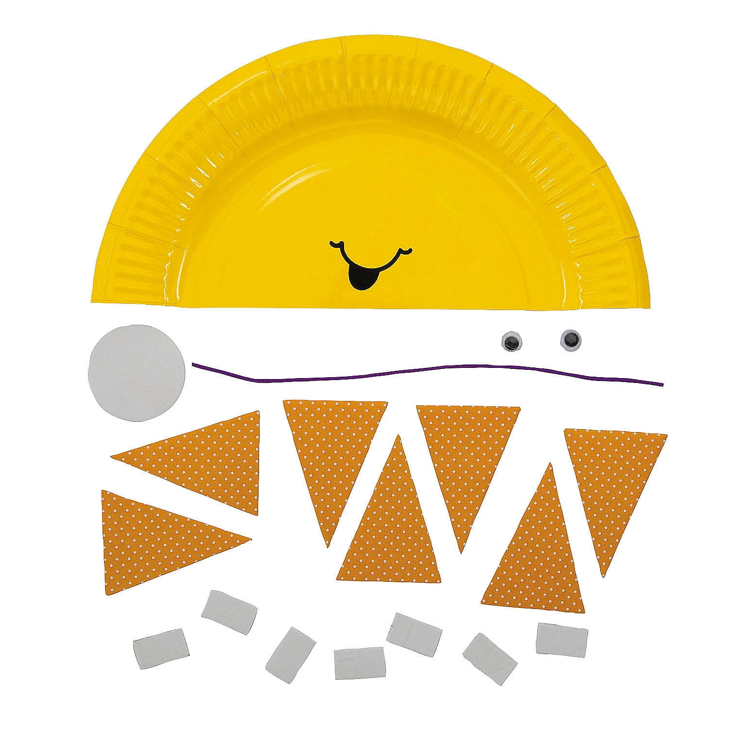 Paper Plate Sun & Rainbow Craft Kit - Makes 12