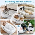 thumbnail image 4 of Human Dog Kennel Plush Round Pet Kennel Dog Bed Winter Warm Sponge Dog Pads Pet Supplies Pet Mattresses ShopWise Round, 4 of 12