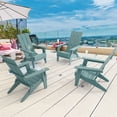 thumbnail image 2 of CHYVARY 1 Peak HIPS Folding Adirondack Chair, Patio Lawn Chairs for Outdoors,Lake Blue, 2 of 9