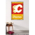 thumbnail image 2 of NHL Calgary Flames - Retro Logo 13 Wall Poster, 22.375" x 34", Framed, 2 of 2