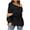 Black, variant on Women's Off The Shoulder Sweater, Slouchy Boat Neck Pullover, Cozy Oversized Knit Top Fall Winter Clothing