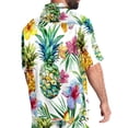 thumbnail image 4 of Men's Hawaiian Short Set, Mens 2 Piece Outfits, Mens Beach Outfit, Pineapple Palm Leaf Flower Hawaii Tropical, Men's Shirt and Short Sets, 4 of 6