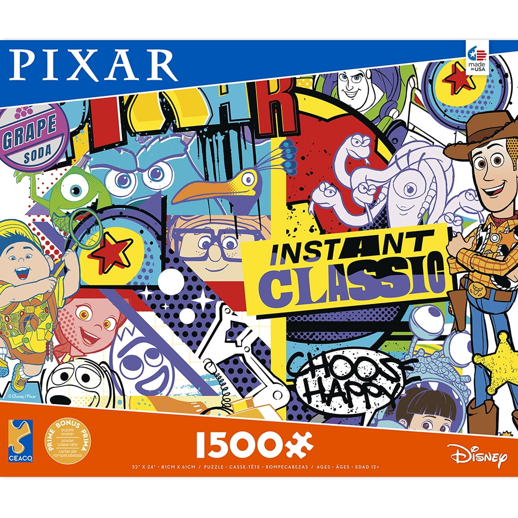 Ceaco Disney Pixar Graffiti 1500-Piece Interlocking Jigsaw Puzzle