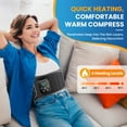 thumbnail image 4 of Heating Pad for Back, Lumbar Massager with Air Compression, Heated Waist Belt Wrap, Lower Back Massager with Heat Vibration 3 Levels , Massager Cordless Portable, Touchscreen Control ,Black, 4 of 13