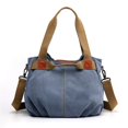 thumbnail image 1 of Bolso bandolera vintage de moda para mujer, bolso de mano de gran capacidad, bolso de lona sencillo y combinable para mujer, 1 of 6