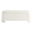 thumbnail image 2 of Furniture of America Ouria Chenille Fabric Modern Entryway Storage Bench, White, 2 of 7