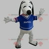 White and black dog mascot. Snoopy mascot