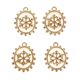 thumbnail image 2 of 4 piezas de metal dorado con forma de nieve, de y colgante, , collar, pendientes, , fabricación de joyas, ,, 2 of 9