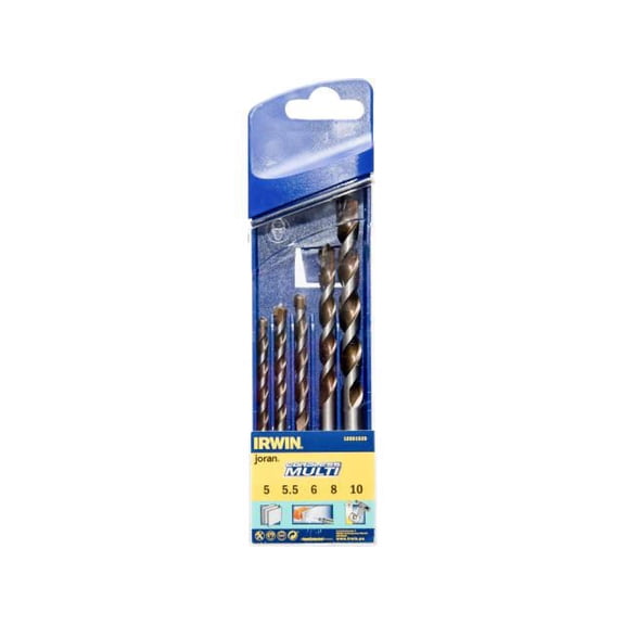 IRWIN - Cordless Multi-Purpose Drill Bit Set, 5 Piece 5-10mm