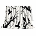 thumbnail image 2 of Large Flying Ravens Between Thick Twisted Branches, Soft Flannel Blanket with Bold ornate dark Silhouettes Print, Housewarming Gift and Home Decor for Bedroom and Living Room, 2 of 7