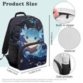 thumbnail image 7 of KUIFORTI Blue Reading Axolotl Children's Backpack 17 Inch Fashion Kids Bookbag with Adjustable Straps for Elementary Primary Middle Back to School Supplies for Teens, 7 of 7