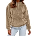 thumbnail image 7 of Sewkxo Cat Pouch Hoodie Pet Carrier Hoodies Women Oversized Kangaroo Pocket Lightweight Sweatshirts,Khaki L, 7 of 7