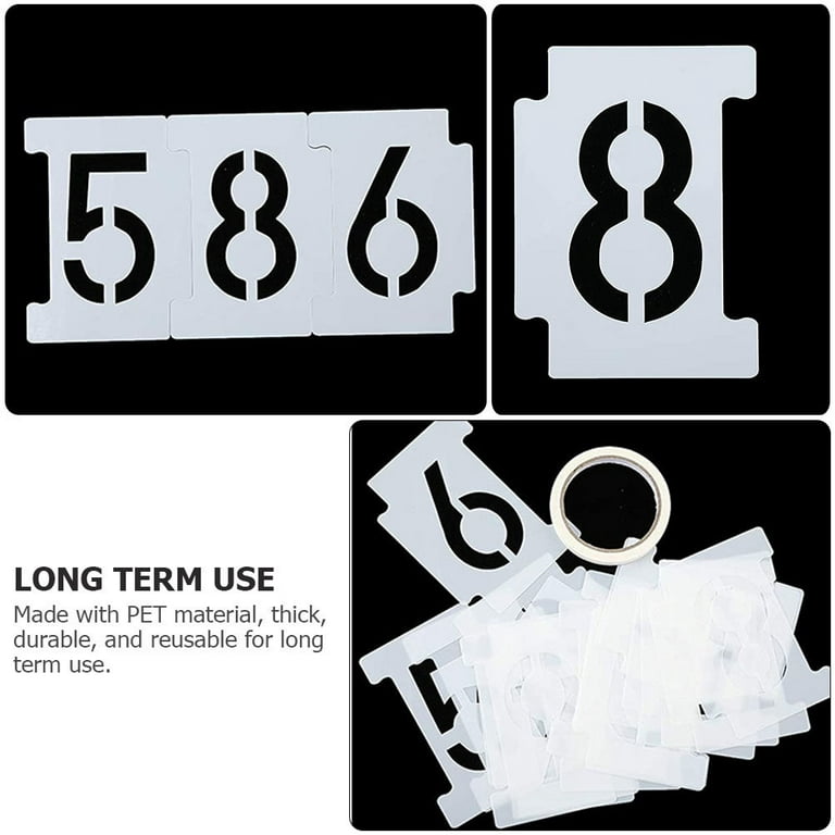 Curb Stencil Kit 0 9 Address Number Stencil Reusable Plastic - Temu