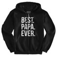 thumbnail image 2 of Best Papa Ever Fathers Day Gift Zip Hoodie Sweatshirt Men Brisco Brands S, 2 of 6