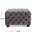 thumbnail image 2 of Foot Stool, Upholstered Foot Stools, Small Ottoman Padded Seat for Entryway Living Room  Bedroom Hallway Office Lounge, Gray, 2 of 9