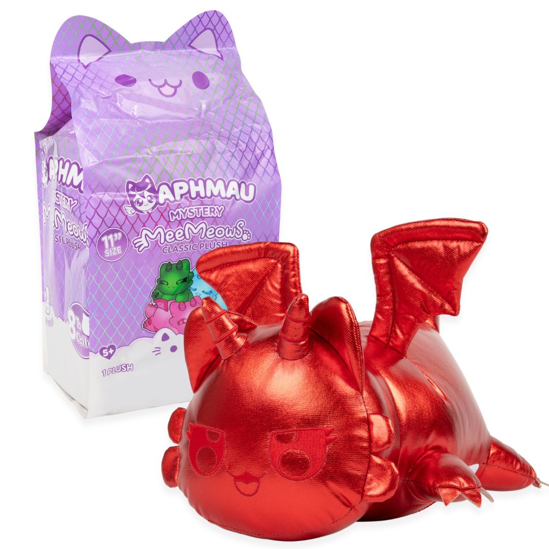 Aphmau MeeMeows 11” Classic Mystery Plush Toy, Dragon, YouTube Gaming Channel, Plush Mystery Box, Blind Box, 1 of 8 Possible Dragon MeeMeows, Official Merch