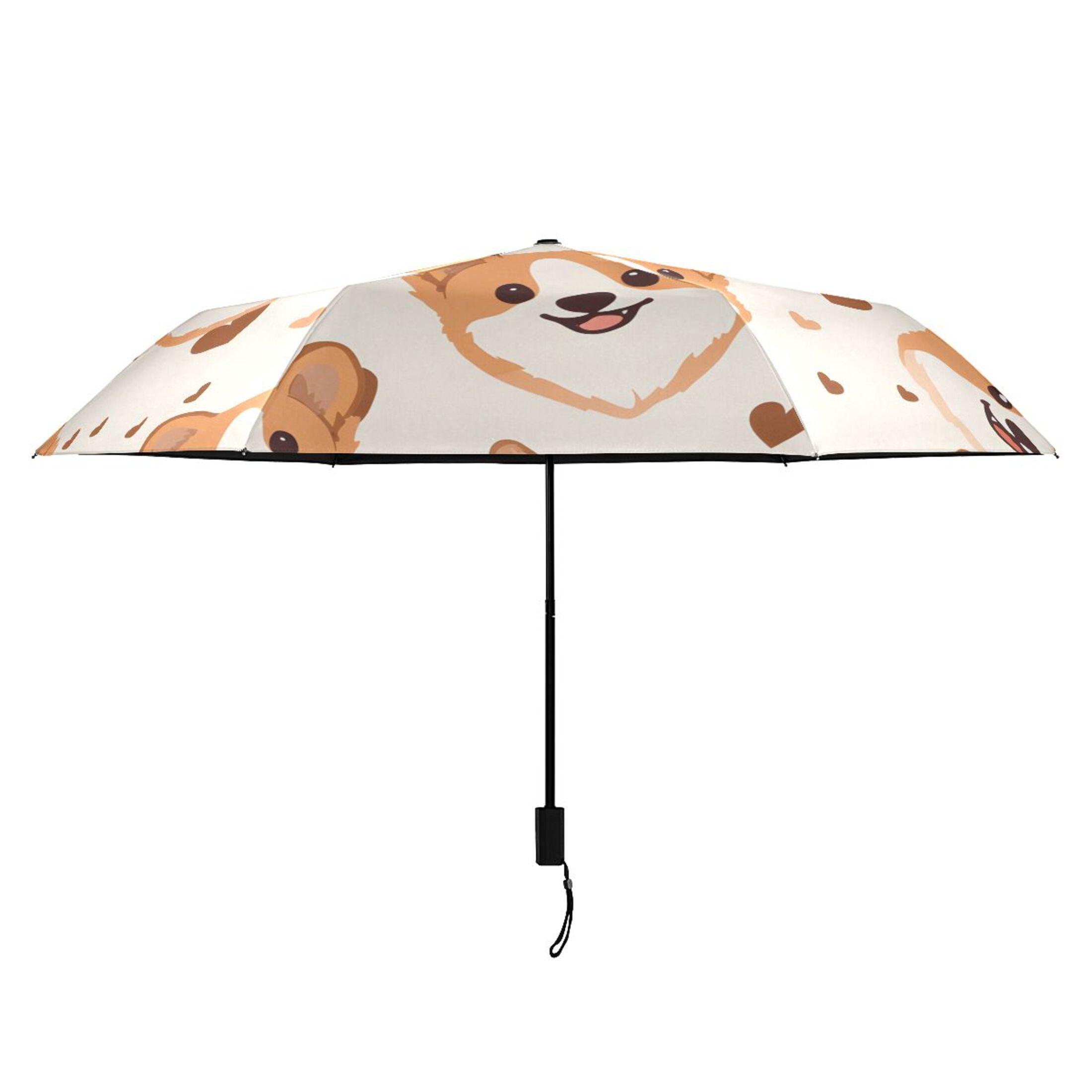 ALAZA Corgi Dogs UPF 50+ Compact Folding Umbrella for Rain Travel Umbrella Packable