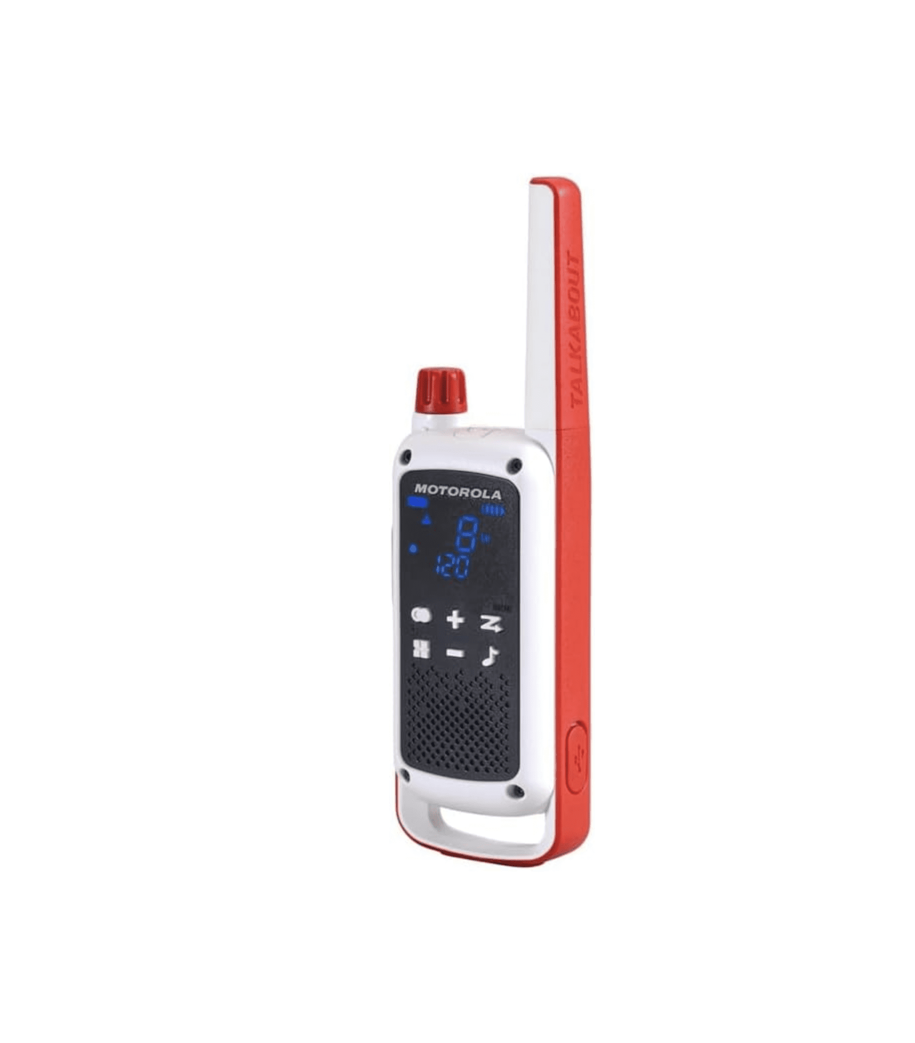 Motorola Solutions Talkabout Portable Red Cross FRS T478 Two Way Radio 6 Pack Walkie Talkies White/Red 22 Channels PTT Earpieces Dual Chargers Emergency Preparedness
