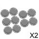 thumbnail image 1 of 2x5 Pares De Botones Invisibles Para Chaqueta, Cárdigan, Botones A Presión Con Hebilla Oculta, 22mm, Gris, 1 of 3