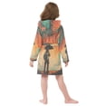 thumbnail image 7 of FORMRS Niños Bathrobe Unisex Hooded Robe Soft Plush Pajamas Sleepwear, Size 4-6T, Astronaut in Rain, 7 of 7