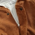 thumbnail image 4 of Toddler Baby Girls Zipper Corduroy Coat Oversized Long Sleeve Windbreaker Hooded Sweatshirt Jacket, 4 of 5
