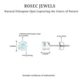thumbnail image 4 of Rosec Jewels Natural Ethiopian Opal Earrings for Women - October Birthstone Earrings 1 Carat - AAA Quality - Ready to Gift, 925 Sterling Silver, 4 of 6