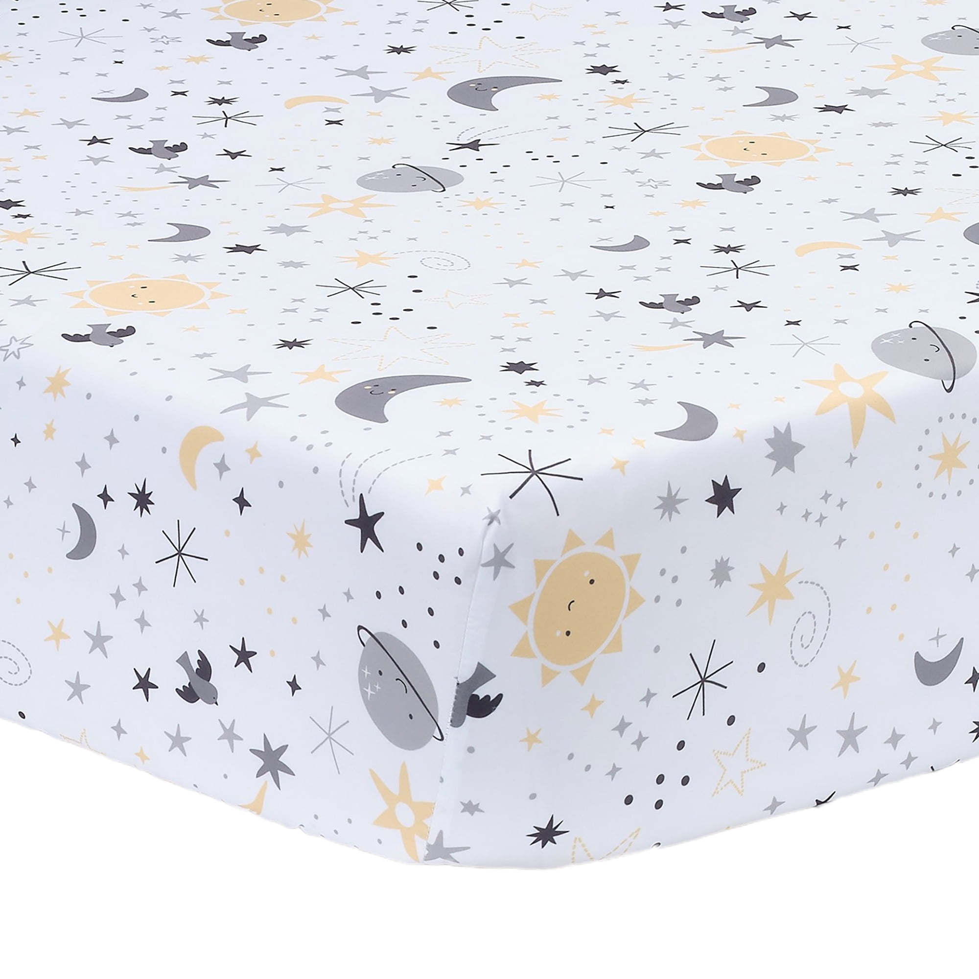 Bedtime Originals Celestial Moon/Stars 2-Pack Fitted Crib/Toddler Sheet Set