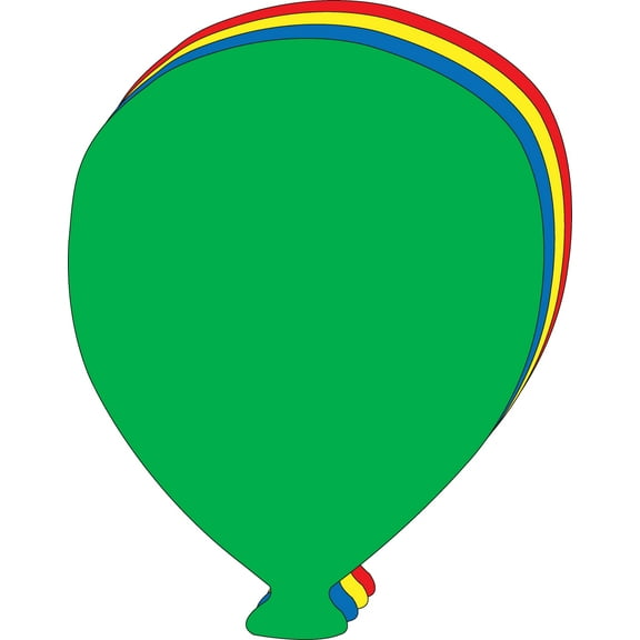 SHAPES ETC. Super Cut-Outs - Assorted Color Balloon