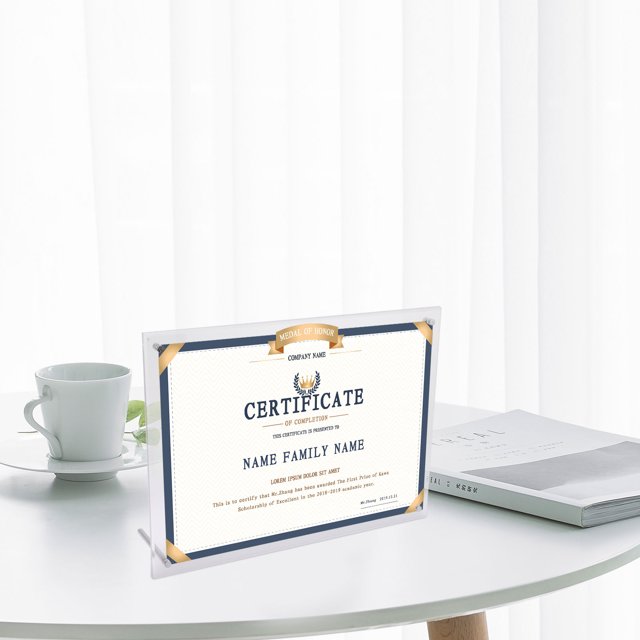 PENIKOKO 2Set Certificate Frame Acrylic Photo Frame A4 Size Award Frame Business Owners