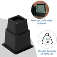thumbnail image 3 of Adjustable Bed Risers 3, 5, 8 Inch，Heavy Duty Furniture Riser Set of 4 for Beds, Couch & Desk，Under Bed Storage & Dorm Room Essential， Black, 3 of 6