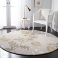 thumbnail image 2 of SAFAVIEH Soho Mable Floral Wool Area Rug, Light Grey, 3'6" x 5'6", 2 of 9