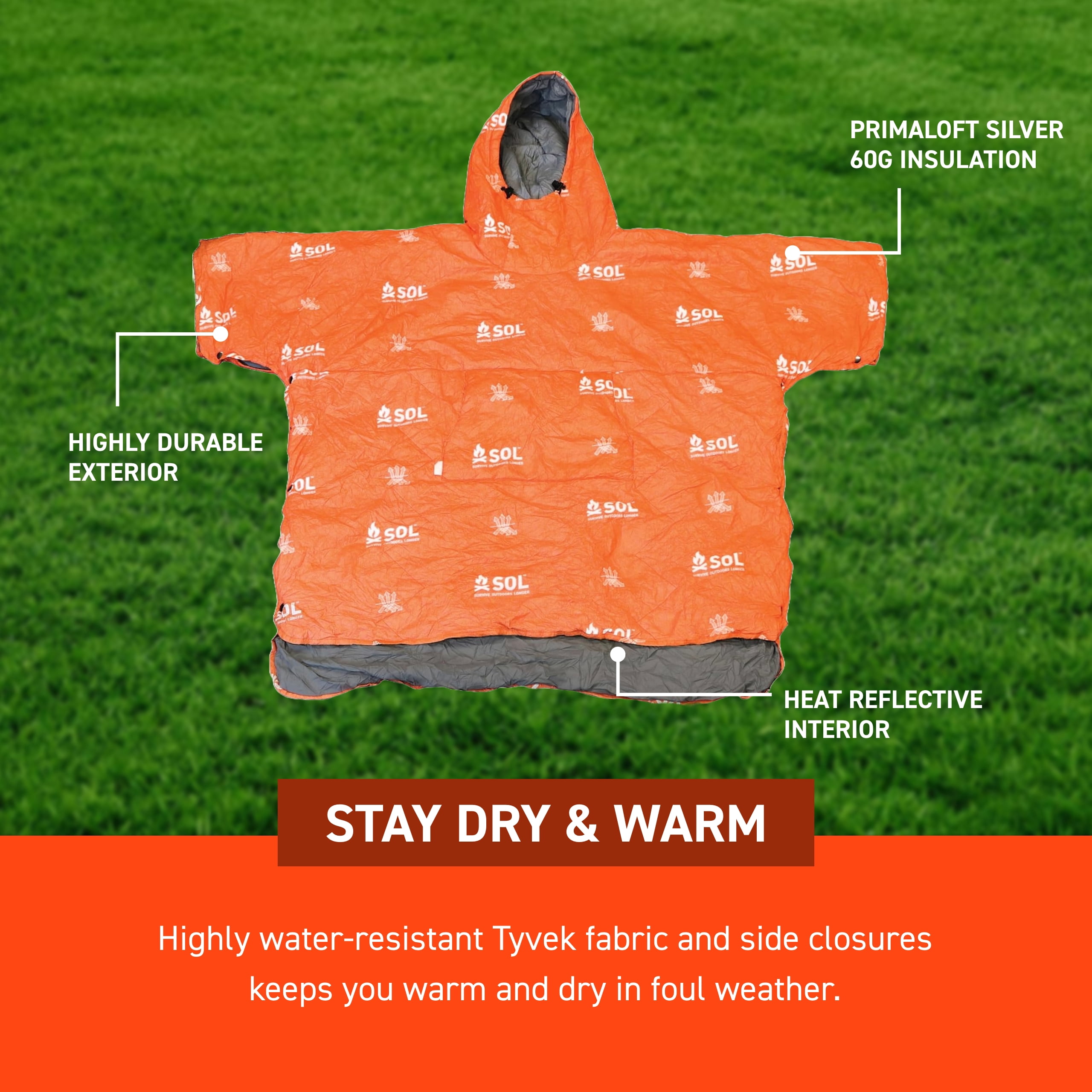 SOL Escape Insulated Poncho - Walmart.com