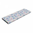 thumbnail image 1 of Floral Bench Pad, Spring Season Inspired Vintage Floral Pattern with Blue and Purple Shades Petals, HR Foam Cushion with Decorative Fabric Cover, 45" x 15" x 2", Multicolor, by Ambesonne, 1 of 3