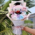 thumbnail image 4 of Dibujos Animados My Melody Kuromi Cinnamoroll con sombreros de graduación ramo de Sanrio hecho a mano Anime Día de San Valentín graduación niñas regalo, 4 of 4
